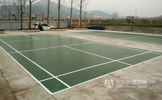 北京戶外羽毛球場塑膠施工工程案例之房山規劃局