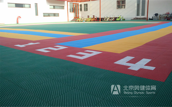 北京懸浮拼裝地板工程案例之平谷紙飛機幼兒園地板
