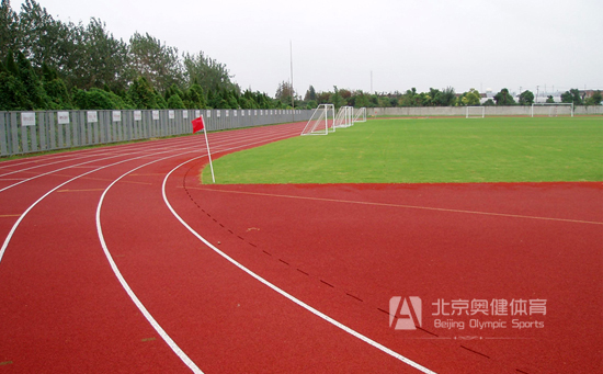 學?；旌闲退苣z跑道鋪裝
