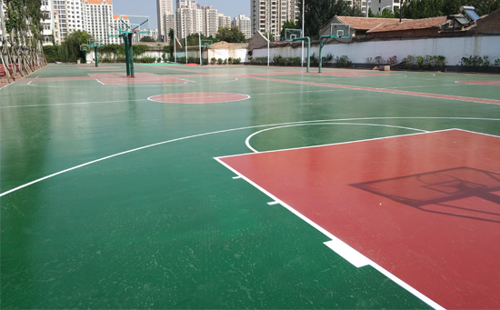 學校硅pu籃球場圖片